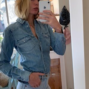 AG denim western style button up.